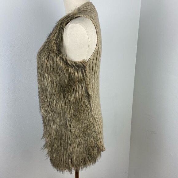 Hippie Rose Women’s Faux Fur/ Ribbed Knit Sweater Vest Cottagecore‎ Boho Small - Picture 7 of 10